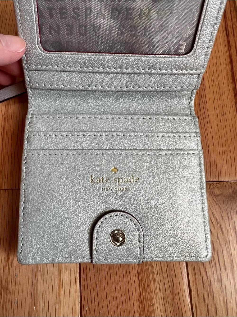 Kate Spade New York Silver Glitter Small Wallet